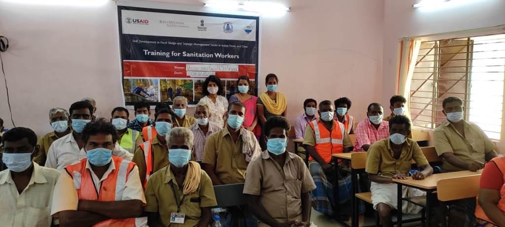 Sanitation Workers Training on Safe handling and Disposal of Faecal Sludge using PPE – Held in Chennai and Madurai